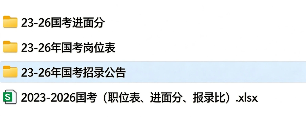 2023-2026国考资料包